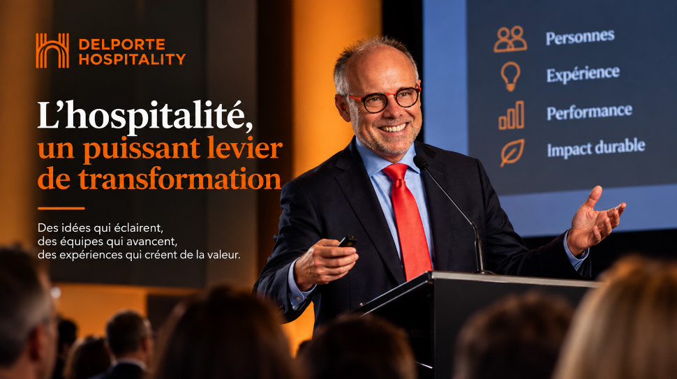Laurent Delporte, fondateur de DELPORTE HOSPITALITY, en conférence