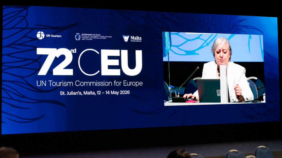 Lidija Bajarūnienė lors d'une rencontre internationale consacrée au tourisme européen